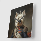 Admiral West Highland Terrier Vierkante Klok (Hoek)