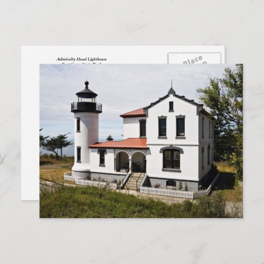 Admiralty Head vuurtoren Briefkaart (Voorkant / Achterkant)