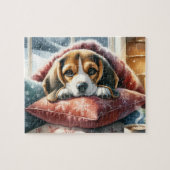 Admiratie in Puppy Eye's - Black Labrador Legpuzzel (Horizontaal)