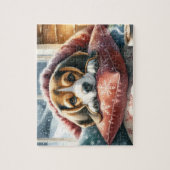 Admiratie in Puppy Eye's - Black Labrador Legpuzzel (Verticaal)