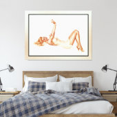 Admiration Pin-up Girl Art van Alberto Vargas Canvas Afdruk (Insitu (Slaapkamer))