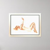 Admiration Pin-up Girl Art van Alberto Vargas Canvas Afdruk (Voorkant)