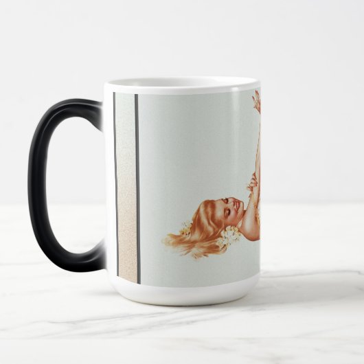Admiration Pin-up Girl Art van Alberto Vargas Magische Mok (Links)