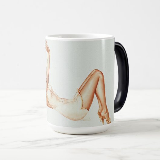 Admiration Pin-up Girl Art van Alberto Vargas Magische Mok (Voorkant rechts)