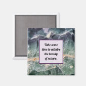 Admire Beauty of Natuur Fluorite Photo Gemstone Magneet (Voorkant / Achterkant)