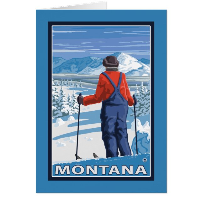 AdmiringMontanaVintage Travel Poster (Voorkant)