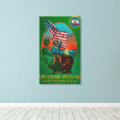 Admission Day Advertisment, State Festival Canvas Afdruk (Insitu (Houten vloer))
