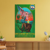 Admission Day Advertisment, State Festival Canvas Afdruk (Insitu (Woonkamer))