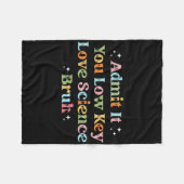 Admit It You Low Key Love Science Bruh Retro Graph Fleece Deken (Voorkant (Horizontaal))