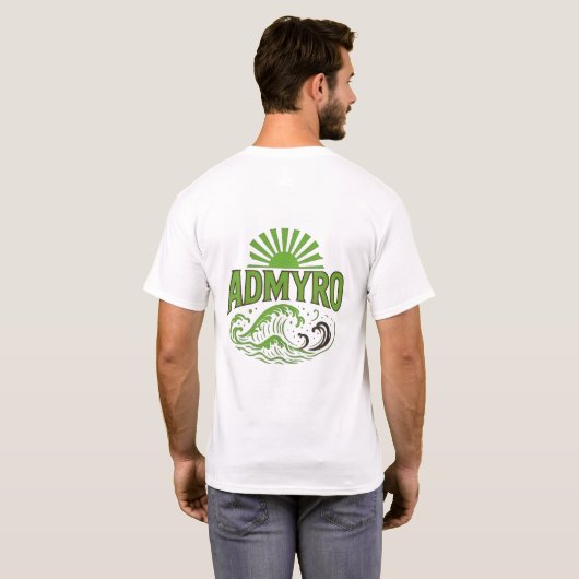 Admyro Waves Heren T-Shirt – Logo Voor- en Achterk (Achterkant volledig)