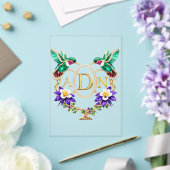 ADN Hummingbird Any Letters Custom Wedding Acryl Uitnodigingen (Insitu (Huwelijk))