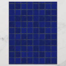 Adobe Cobalt Blue Tegels Craft Paper