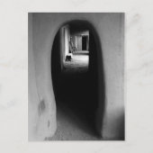 Adobe Doorway Architecture Black & White-foto Briefkaart (Voorkant)