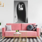 Adobe Doorway Architecture Black & White-foto Canvas Afdruk (Insitu (Woonkamer))