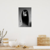 Adobe Doorway Architecture Black & White-foto Poster (Keuken)