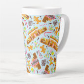 Adobe Gingerbrood House met gomdruppels Latte Mok (Rechterhoek)
