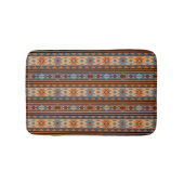 Adobe Grey Brown Tribal Patroon (Zuidwest-ontwerp) Badmat (Voorkant)