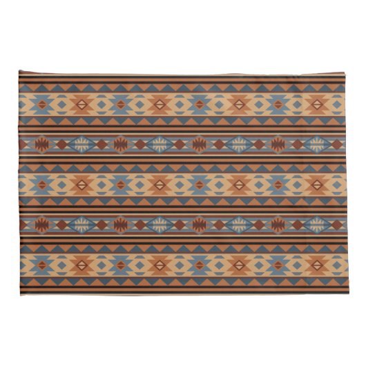 Adobe Grey Brown Tribal Patroon (Zuidwest-ontwerp) Kussensloop (Achterkant-Rechts)