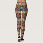 Adobe Grey Brown Tribal Patroon (Zuidwest-ontwerp) Leggings (Achterkant)