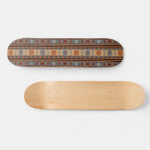 Adobe Grey Brown Tribal Patroon (Zuidwest-ontwerp) Persoonlijk Skateboard (Horizontaal)