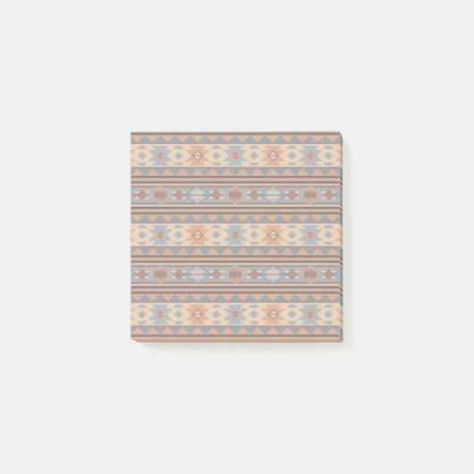 Adobe Grey Brown Tribal Patroon (Zuidwest-ontwerp) Post-it® Notes (Voorkant)