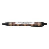 Adobe Grey Brown Tribal Patroon (Zuidwest-ontwerp) Zwarte Inkt Pen (Bodem)