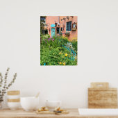 Adobe house Garden New Mexico Foto Poster (Keuken)