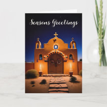 Adobe Kerk New Mexico Kerst Scene