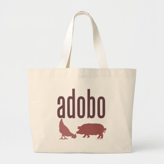 Adobe: Kip en varkensvlees Grote Tote Bag (Voorkant)