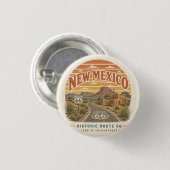 Adobe Mesa Route 66 Woestijnweg Badge Kunst Ronde Button 3,2 Cm (Voorkant /achterkant)