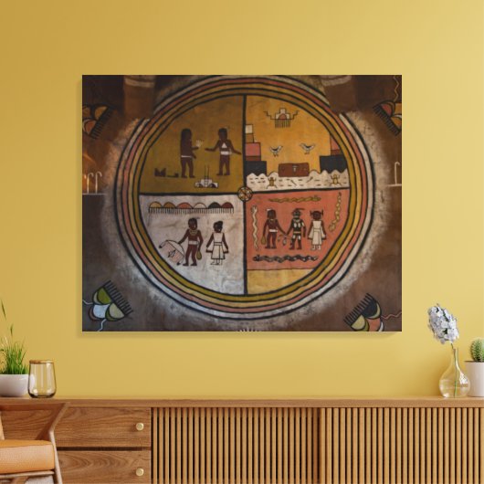 Adobe muurkunst canvas afdruk (Insitu (Woonkamer))