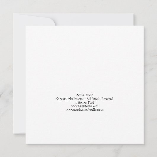 Adobe Noche (Square) Kaart (Achterkant)