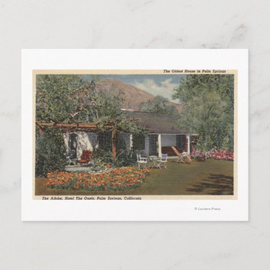Adobe (Oudste Huis in Palm Springs) Briefkaart (Voorkant)