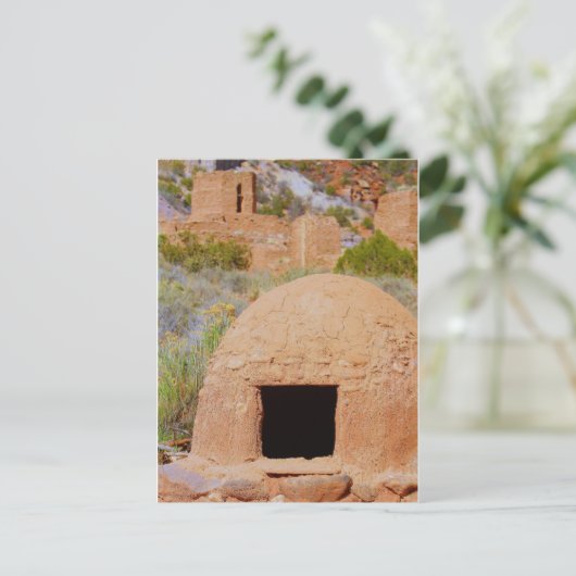 Adobe Oven in New Mexico Briefkaart (Staand voorkant)