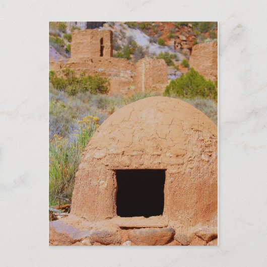 Adobe Oven in New Mexico Briefkaart (Voorkant)