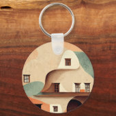 Adobe Style House Sleutelhanger (Voorkant)