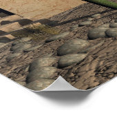 Adobe Woningen en Burro Poster (Hoek)