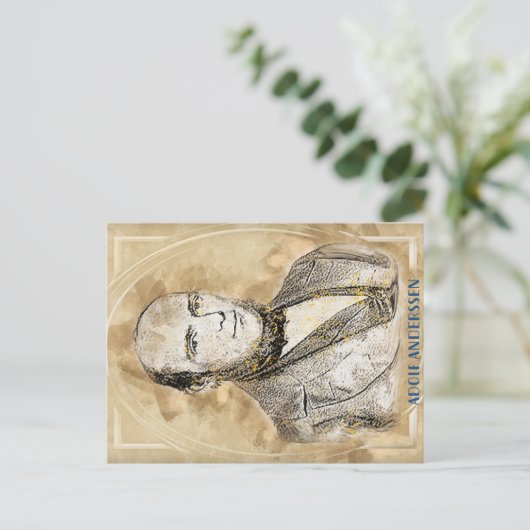 Adolf Anderssen, schaker, Briefkaart (Staand voorkant)