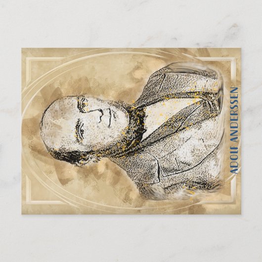 Adolf Anderssen, schaker, Briefkaart (Voorkant)