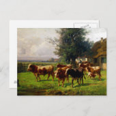 Adolf Chelius Cow Herd in Dachau Briefkaart (Voorkant / Achterkant)