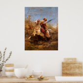 Adolf Schreyer Arab Warrior leidt een aanklacht in Poster (Keuken)