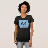 Adolfo Name Chemistry Periodic Table T-shirt (Voorkant volledig)
