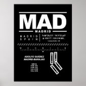 Adolfo Suárez Madrid-Barajas luchthaven MAD Poster (Voorkant)