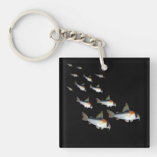 Adolfoi Corydoras Catfish Aquarium Vis Tank Art Sleutelhanger