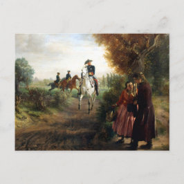 Adolph Menzel - Die Bittschrift - Friedrich II Briefkaart