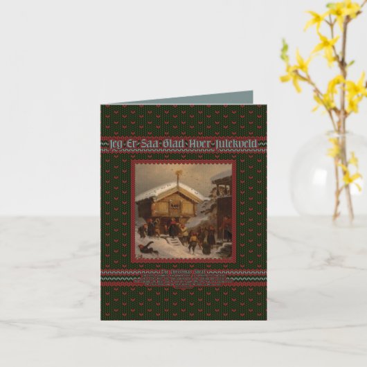 Adolph Tidemand Norsk juleskikk Kaart (Gele Bloem)