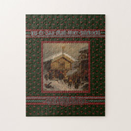 Adolph Tidemand Norsk juleskikk Legpuzzel