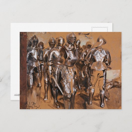 Adolph von Menzel Armor Room fantasy CC0095 Briefkaart (Voorkant / Achterkant)