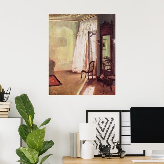Adolph von Menzel Balcony Room Poster (Thuiskantoor)