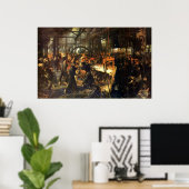 Adolph von Menzel Iron Rolling Mill Poster (Thuiskantoor)